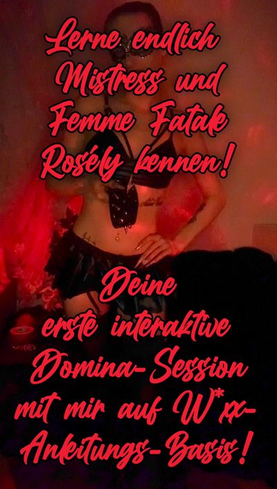Lerne Mistress und Femme Fatale Rosély kennen!🤯🔥 Deine erste interaktive Domina-Session mit mir auf Wixx-Anleitungs-Basis!😈💦